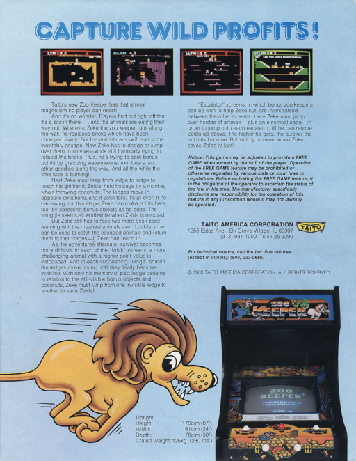 Zoo Keeper (set 3) Arcade Game Cover